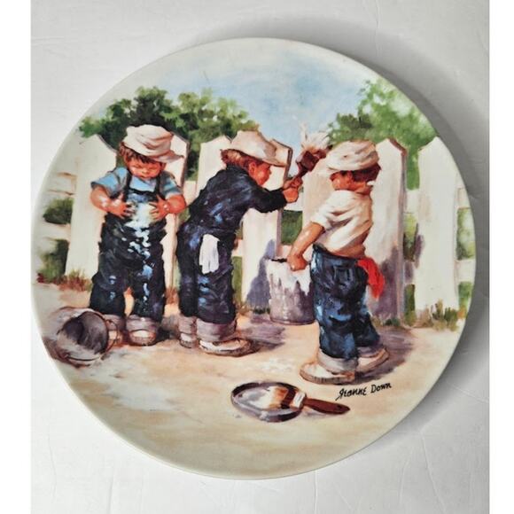 VTG Jeanne Down's Friends "A Coat of Paint"  "Office Hours" collector plates COA - Picture 3 of 8